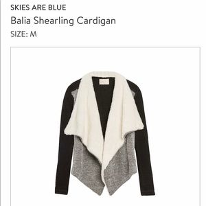 Skies Are Blue- Balia Shearling Cardigan